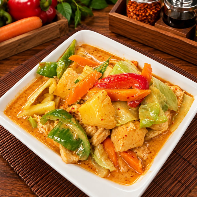 E18. (D) Pineapple Curry.