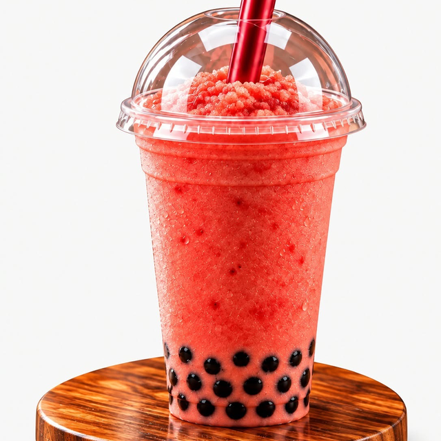 Watermelon Boba Tea.