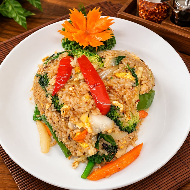 F3. (D) Basil Fried Rice.