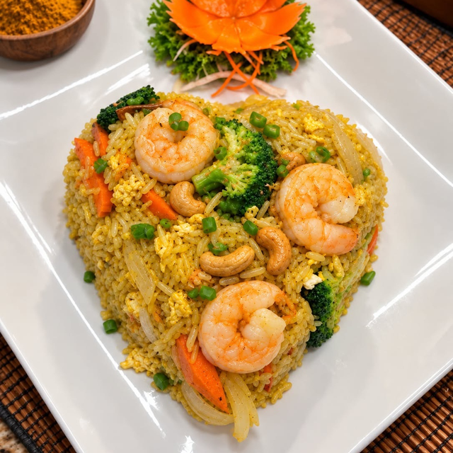 F1. (D) Curry Fried Rice.