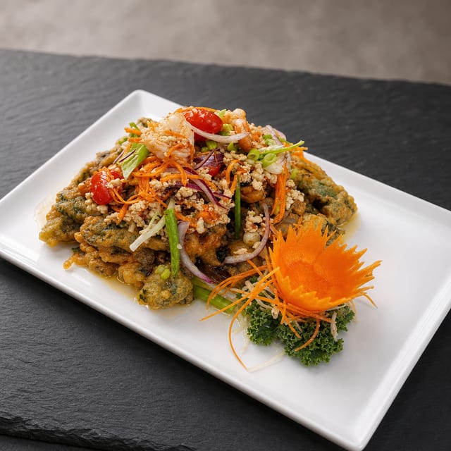 SA4. Crispy Spinach Salad.